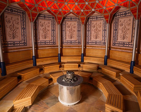 Innenansicht der Sauna Taj Mahal in der Therme Euskirchen