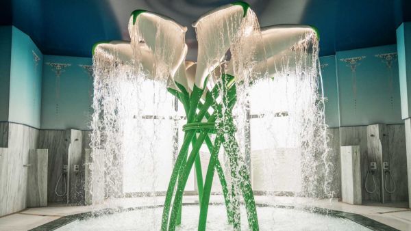 Callablüten-Dusche der Therme Euskirchen